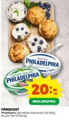 Coop Färskost Philadelphia erbjuda