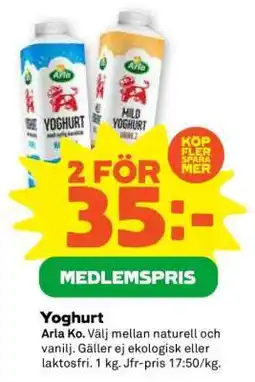 Stora Coop Yoghurt erbjuda