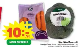 Stora Coop MORÖTTER/BROCCOLI erbjuda