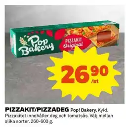 Coop Pizzakit, Pizzadeg POP! Bakery erbjuda
