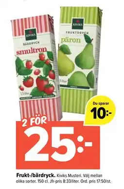 Coop Extra Frukt-/bärdryck., SEK 25 erbjuda