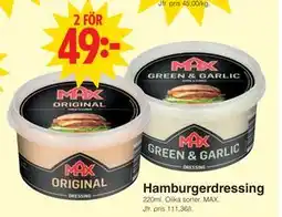Matöppet Hamburgerdressing, SEK 49 erbjuda