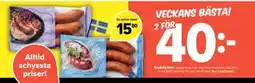Coop Extra Kryddig korv, SEK 40 erbjuda