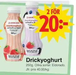 Matöppet Drickyoghurt, SEK 20 erbjuda