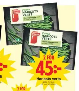 Matöppet Haricots verts, SEK 45 erbjuda