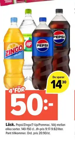 Coop Extra Läsk, SEK 50 erbjuda