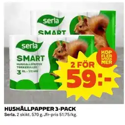 Coop Daglivs HUSHÅLLPAPPER 3-PACK, SEK 59 erbjuda