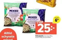 Coop Extra Grönsaksmix, SEK 25 erbjuda