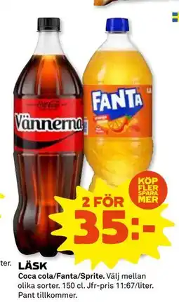 Coop Daglivs LÄSK, SEK 35 erbjuda