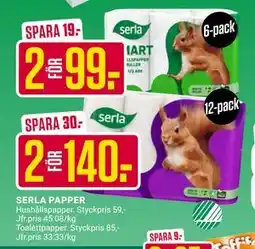 ÖoB SERLA PAPPER, SEK 140 erbjuda