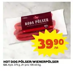 Coop Daglivs HOT DOG PÖLSER/WIENERPÖLSER, SEK 39.9 erbjuda