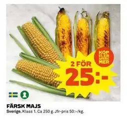 Coop Daglivs FÄRSK MAJS, SEK 25 erbjuda