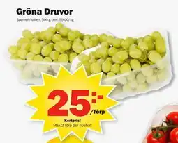 Pekås Gröna Druvor, Medlemspris erbjuda