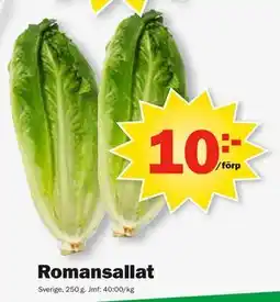 Pekås Romansallat, SEK 10 erbjuda