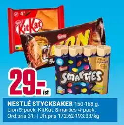 ÖoB NESTLÉ STYCKSAKER, SEK 29 erbjuda