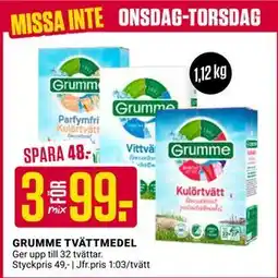 ÖoB GRUMME TVÄTTMEDEL, SEK 99 erbjuda