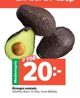 Coop Extra Ätmogen avokado, Medlemspris erbjuda