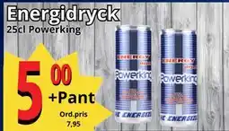 Supergrossen Energidryck Powerking, SEK 5 erbjuda