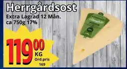 Supergrossen Herrgårdsost, SEK 119 erbjuda