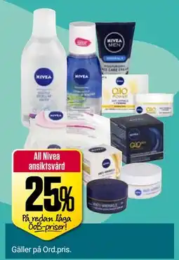 ÖoB All Nivea ansiktsvård erbjuda