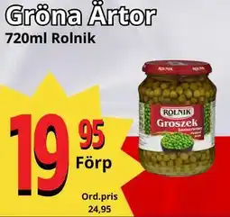 Supergrossen Gröna Ärtor, SEK 19.95 erbjuda