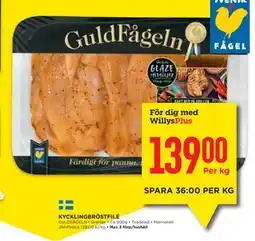 Willys KYCKLINGBRÖSTFILÉ, Medlemspris erbjuda