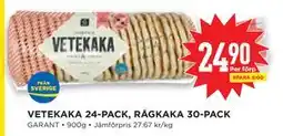 Willys Hemma VETEKAKA 24-PACK, RÅGKAKA 30-PACK, SEK 24.9 erbjuda
