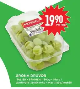 Willys Hemma GRÖNA DRUVOR, SEK 19.9 erbjuda