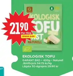 Willys EKOLOGISK TOFU, SEK 21.9 erbjuda