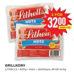 Willys Hemma GRILLKORV, SEK 32 erbjuda