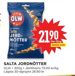 Willys Hemma SALTA JORDNÖTTER, SEK 21.9 erbjuda