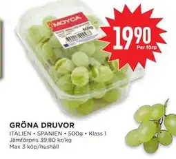 Willys Hemma GRÖNA DRUVOR, SEK 19.9 erbjuda