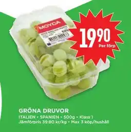 Willys GRÖNA DRUVOR, SEK 19.9 erbjuda