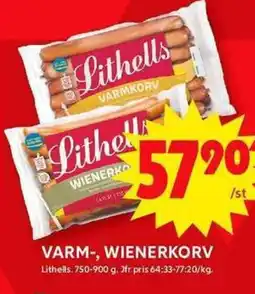 ICA Maxi LITHELLS Varm-, wienerkorv erbjuda