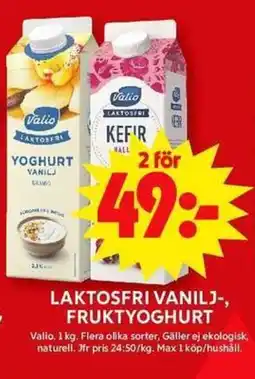ICA Maxi VALIO Laktosfri vanilj-, fruktyoghurt erbjuda