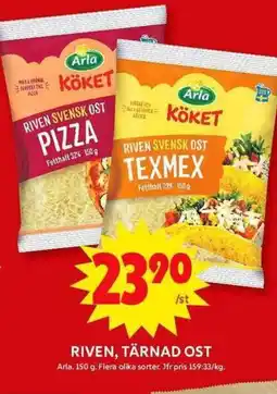 ICA Maxi ARLA Riven, tärnad ost erbjuda