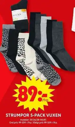 ICA Maxi Strumpor 5-pack vuxen erbjuda