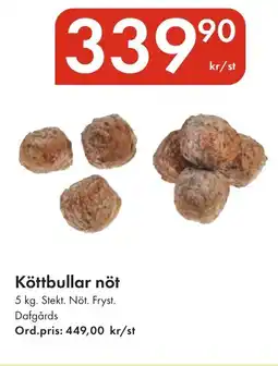 Snabbgross Köttbullar nöt erbjuda