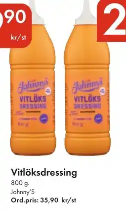 Snabbgross Johnny's Vitlöksdressing erbjuda