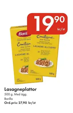 Snabbgross BARILLA Lasagneplattor erbjuda