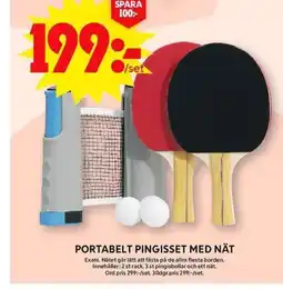 ICA Maxi PORTABELT PINGISSET MED NÄT erbjuda
