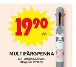 ICA Maxi MULTIFÄRGPENNA erbjuda