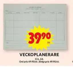 ICA Maxi VECKOPLANERARE erbjuda