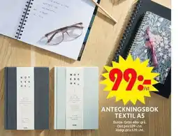 ICA Maxi ANTECKNINGSBOK TEXTIL A5 erbjuda