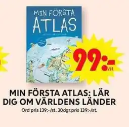 ICA Maxi MIN FÖRSTA ATLAS: LÄR DIG OM VÄRLDENS LÄNDER erbjuda