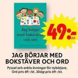 ICA Maxi JAG BÖRJAR MED BOKSTÄVER OCH ORD erbjuda