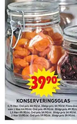 ICA Maxi KONSERVERINGSGLAS erbjuda