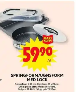 ICA Maxi SPRINGFORM/UGNSFORM MED LOCK erbjuda