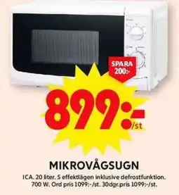 ICA Maxi MIKROVÅGSUGN erbjuda