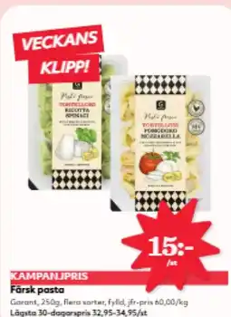 Hemköp KAMPANJPRIS Färsk pasta erbjuda